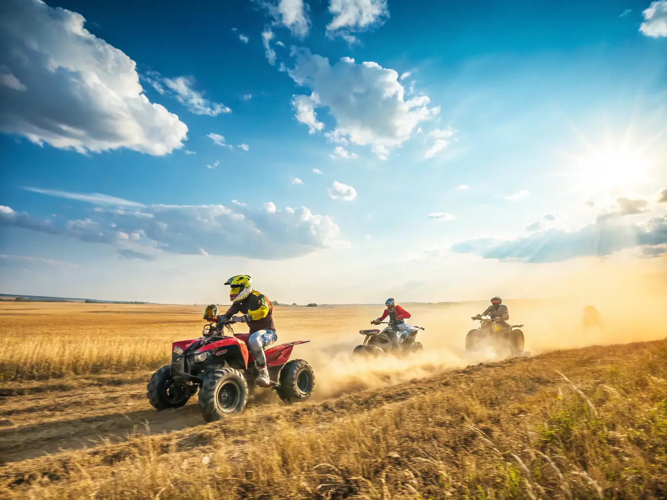 A dynamic image of motorcyclists participating in a motocross event, showcasing the competitive spirit and skill involved in motorcycle sports.